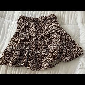flowy cheetah skirt